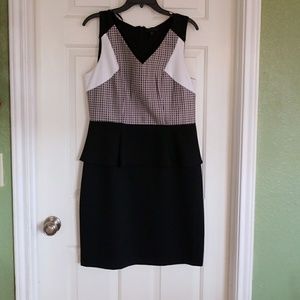 Black and white fitted dress